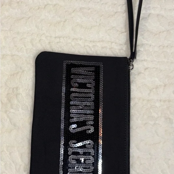 Victoria's Secret Black and Silver Striped Tote - Picture 5 of 6